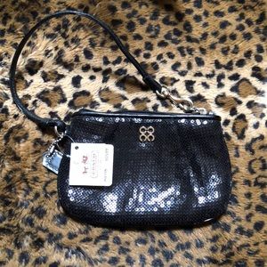 Coach Black Sequence Wristlet